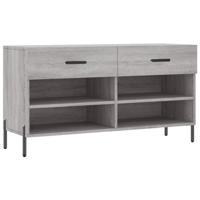 VidaXL Schoenenbank 102x35x55 cm bewerkt hout grijs sonoma eikenkleur - thumbnail