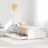 Bedframe zonder matras massief grenenhout wit 90x200 cm - thumbnail