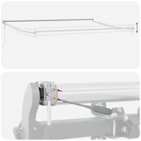 VidaXL Markies geel en oranje 500 x 300 x 165 cm polyester en metaal - thumbnail