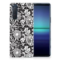 Sony Xperia 5II | TPU Case | Black Flowers - thumbnail