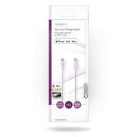 Lightning Kabel | USB 2.0 | Apple Lightning 8-Pins | USB-C Male | 480 Mbps | Vernikkeld | 1.00 m | Rond | PVC | Wit | Envelop - thumbnail