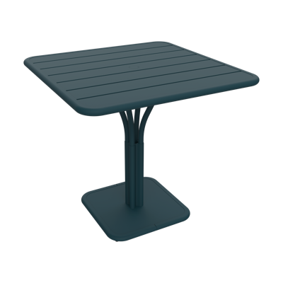 Fermob Luxembourg tuintafel kolom 80x80 cm Acapulco Blue