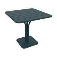 Fermob Luxembourg tuintafel kolom 80x80 cm Acapulco Blue - thumbnail