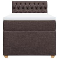 Boxspring met matras stof donkerbruin 100x200 cm - thumbnail