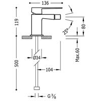 Tres Slim Bidetmengkraan Chroom 20212001 - thumbnail