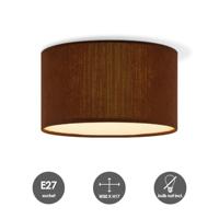 Corduroy Plafondlamp - Cilinder - Brown - Scandinavische stijl - ø30 x 17 cm - E27 Fitting - Geschikt voor Woonkamers en slaapkamers - thumbnail