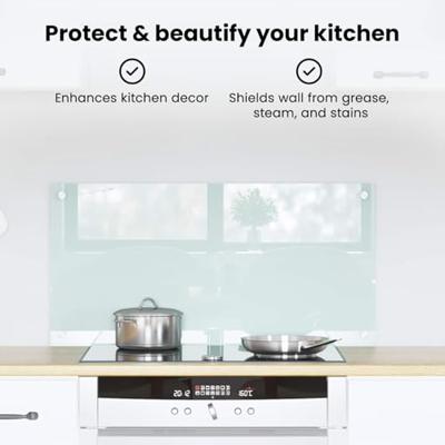 VidaXL Keuken achterwand wit 80 x 40 cm gehard glas VidaXL Keuken achterwand wit 80 x 40 cm gehard glas