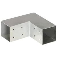 VidaXL Paalverbindingen 4 st l-vorm 71x71 mm gegalvaniseerd metaal - thumbnail