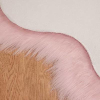 Nep Schapenvacht Tapijt Tafalla Roze 80 x 120 cm Polyester