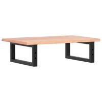 Badkamer wandschap staal en massief eikenhout - thumbnail