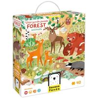 Banana Panda - wild jumbo puzzel bosdieren - 40st. - thumbnail