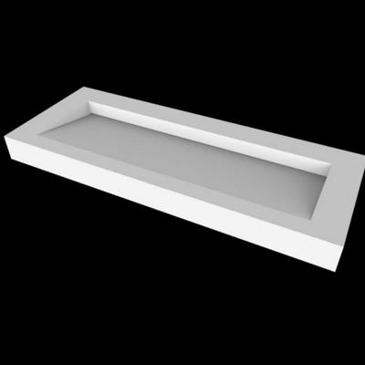 Wastafel Ideavit Solidsquare B-10 120x46x10 cm Solid Surface Mat Wit Wastafel Ideavit Solidsquare B-10 120x46x10 cm Solid Surface Mat Wit