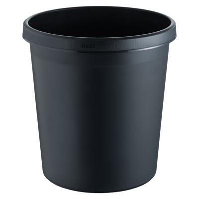 Helit the german H6105895 Prullenbak 18 l (Ø x h) 31.5 cm x 33.5 cm Polypropyleen Zwart 1 stuk(s)