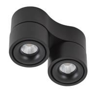 Ole 2 Opbouwspot Zwart - thumbnail