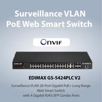 Edimax GS-5424PLC V2 netwerk-switch Gigabit Ethernet (10/100/1000) Power over Ethernet (PoE) 1U Zwar - thumbnail