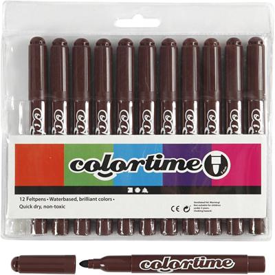 Creativ Company Donkerbruine jumbo stiften, 12st.