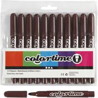 Creativ Company Donkerbruine jumbo stiften, 12st. - thumbnail