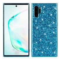 Plating glittery poeder schokbestendig TPU Case voor Galaxy Note 10 + (blauw) - thumbnail
