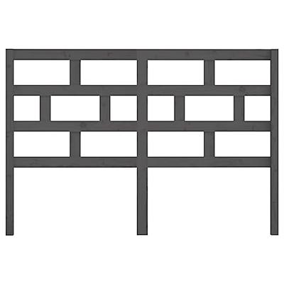 Hoofdbord 146x4x100 cm massief grenenhout grijs