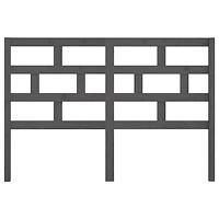 Hoofdbord 146x4x100 cm massief grenenhout grijs - thumbnail