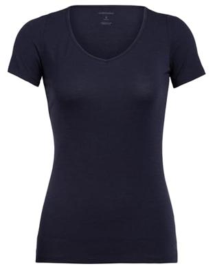Icebreaker Siren SS Sweetheart Thermoshirt Dames Midnight Navy XL