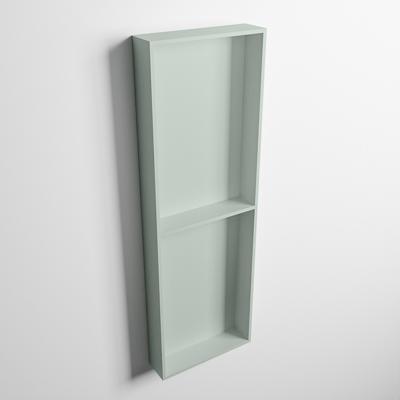 MONDIAZ EASY Nis 149,5x29,5cm in solid surface kleur Greey | Greey. 2 vakken geschikt voor in- of opbouw