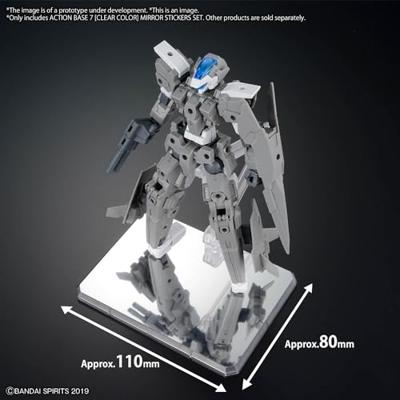 Gundam: Action Base 7 Clear Color Mirror Stickers Set