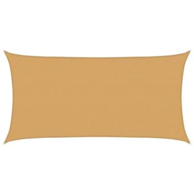 VidaXL Zonnezeil rechthoekig 160 g/m² 2,5x5 m hdpe zandkleurig