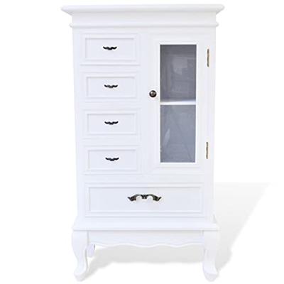 VidaXL Kast met 5 lades en 2 planken wit VidaXL Kast met 5 lades en 2 planken wit