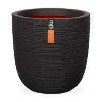 Capi Pot Bol Rib NL 35x34 cm - Zwart - thumbnail