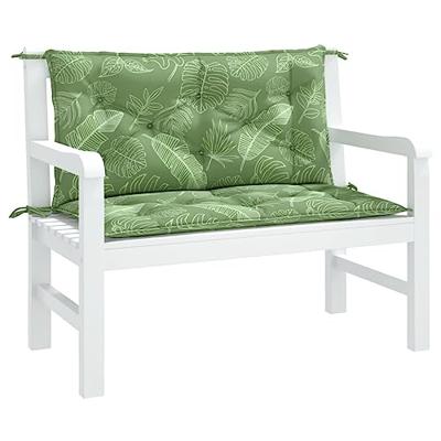 VidaXL Tuinbankkussens 2 st bladpatroon 100x50x7 cm stof - thumbnail