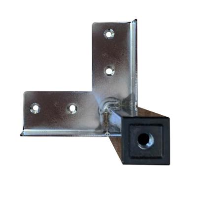 Stalen meubelpoot chroom hoek 3 bij 3 cm en hoogte 13 cm (3 x 3 cm)