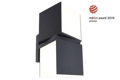 Lutec Zwarte wandlampCuba reddot award 4000K - 5193808118