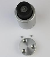 DX Deurstopper Robusto wandmodel met geveerde stootbuffer - zilvergrijs - thumbnail