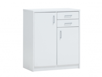 Commode ESPACITO 2 deuren 2 lades wit - thumbnail