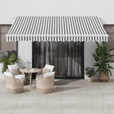 Luifel automatisch uittrekbaar 400x350 cm antraciet en wit