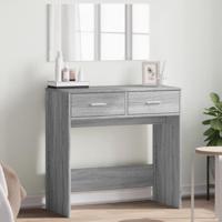 Kaptafel met spiegel 80x39x80 cm grijs sonoma eikenkleurig - thumbnail