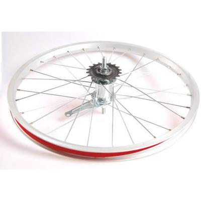 Achterwiel 20 x 1.75 aluminium met Favorit remnaaf - zilver