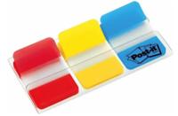 Post-it Index Strong, ft 25,4 x 38 mm, set van 3 kleuren (rood, geel en blauw), 22 tabs per kleur - thumbnail