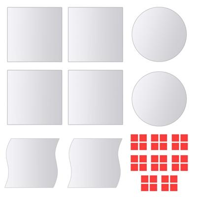 VidaXL 8 st spiegeltegels meervormig glas