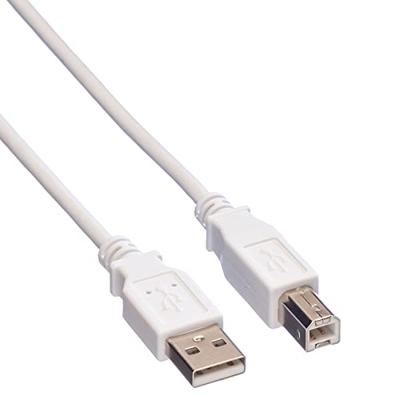 VALUE USB 2.0 Kabel, type A-B, Type A-B, wit, 4,5 m
