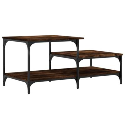 Salontafel 100x50,5x45 cm bewerkt hout gerookt eikenkleurig