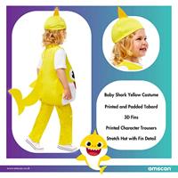 Baby Shark Kostuum Peuter Geel - thumbnail