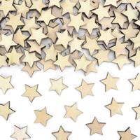 Houten Confetti Sterren (50st) - thumbnail