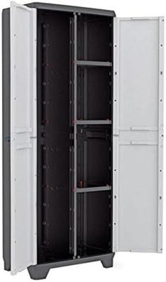 KIS Lineary Utility Storage Cabinet - 68 x 39 x 173 cm - Zwart en grijs - thumbnail