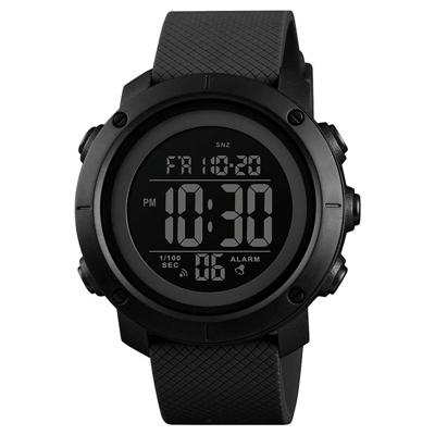 SKMEI 1426 multifunctionele outdoor Fashion Noctilucent waterdichte zwarte machine rubber ring digitale horloge (zwart)