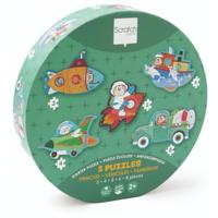 Scratch Puzzels beginnerspuzzel voertuigen - thumbnail