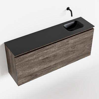 MONDIAZ OLAN 120cm toiletmeubel dark brown. LEX wastafel urban rechts geen kraangat MONDIAZ OLAN 120cm toiletmeubel dark brown. LEX wastafel urban rechts geen kraangat