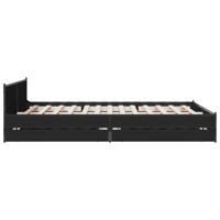 Bedframe met lades bewerkt hout bruin eikenkleur 135x190 cm - thumbnail