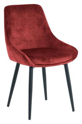 Artistiq Eetkamerstoel 'Kofi' Velvet, kleur rood